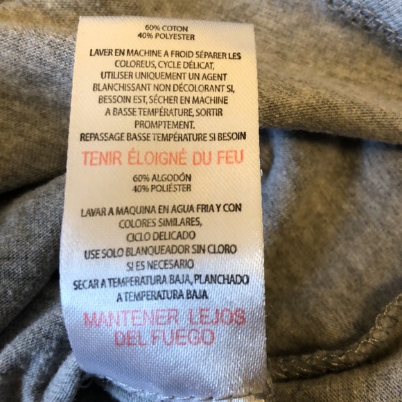 RAE DUNN ‘HAPPY’ T-SHIRT GREY MIX/WHITE LADIES XS SOFT COTTON/POLY BLEND - #335 - Picture 7 of 7